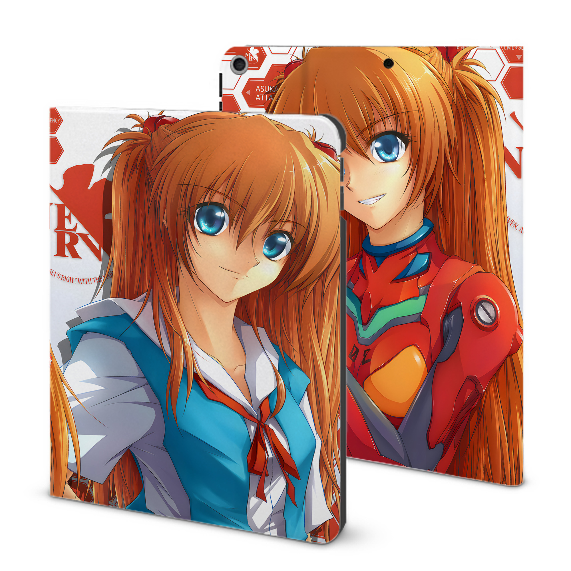 （画像用） EVA 新世紀エヴァンゲリオン IPad ケース ブック型 PUレザー TPU 耐衝撃 軽量 薄型 ペン収納なし 全面保護 IPad 各モデル対応
